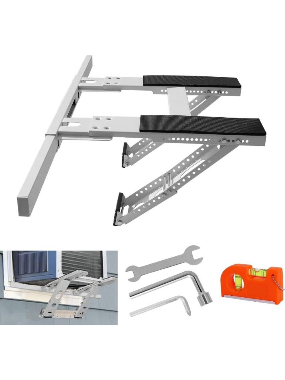 Easy Install No Drill Window AC Support Bracket for Single & Double Hung Windows
